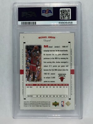 1998-99 SP AUTHENTIC MICHAEL JORDAN #1 PSA 9 MINT CHICAGO BULLS