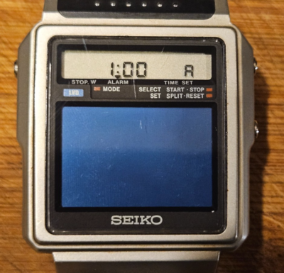 SEIKO T001-5010 DX-02 Second Edition JAMES BOND LCD TV TELEVISION