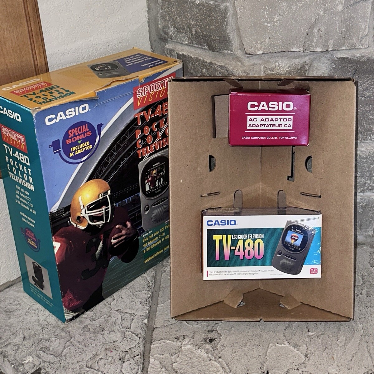 New Sealed Casio TV-480 LCD Color Pocket TV Vintage Portable