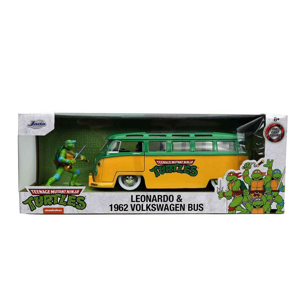 1962 Volkswagen Bus w Leonardo Teenage Mutant Ninja Turtles Jada