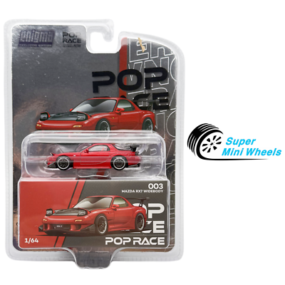 Pop Race 1:64 Mazda Rx7 Widebody Red #003 Enigma Exclusive Edition