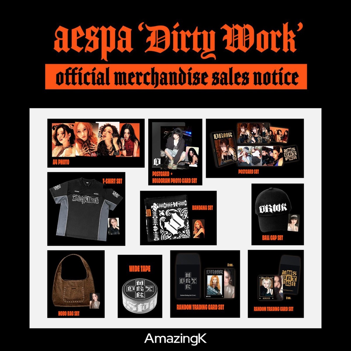 ON HAND] Aespa 1st Single Album Dirty Work Official POP-UP MD KPOP