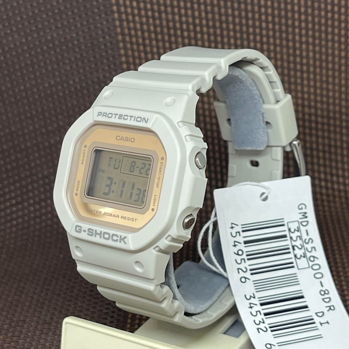 Casio G-Shock GMD-S5600-8D White Resin Strap Stopwatch Alarm