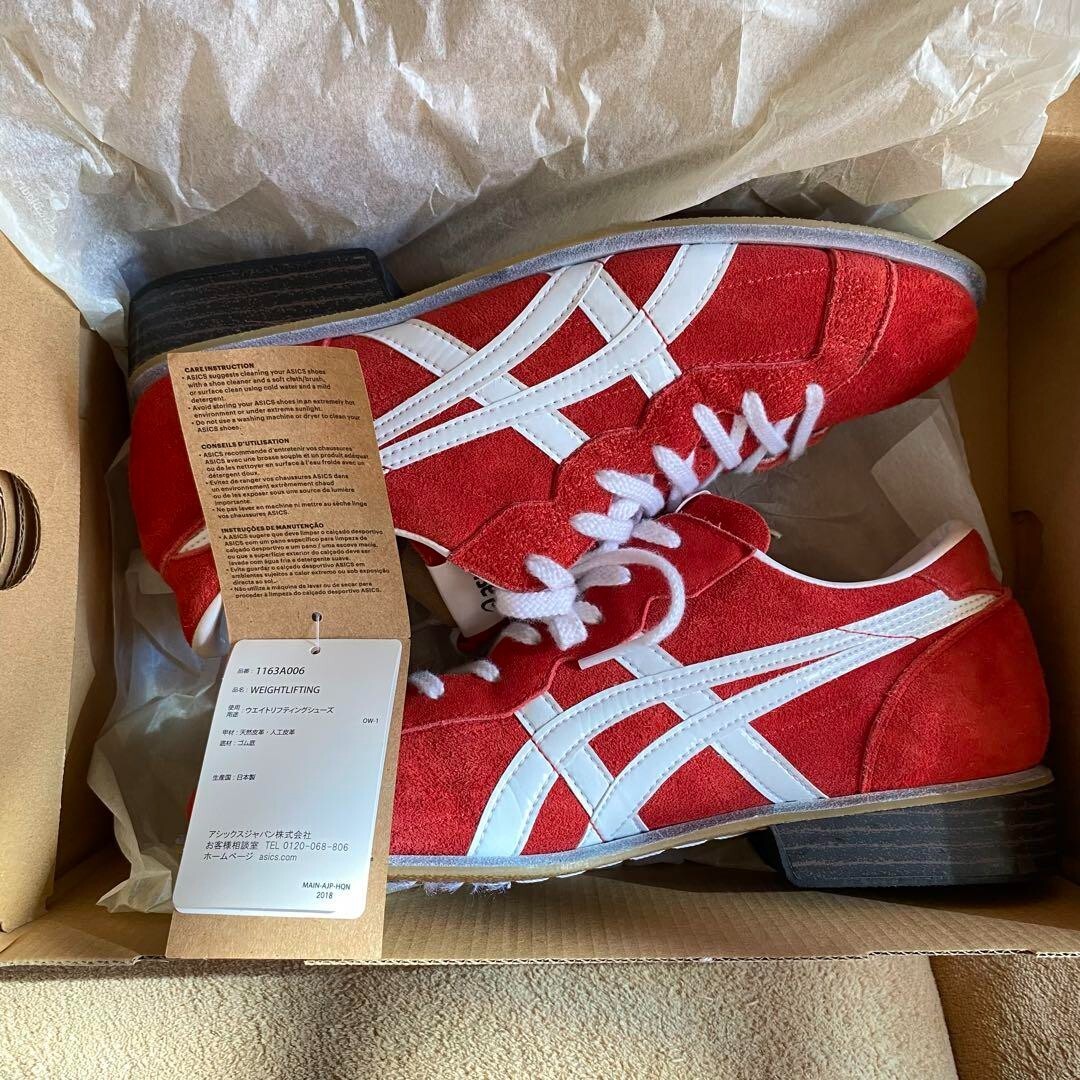 ASICS Weight Lifting Shoes 727 red JP 26cm US 8 Men Japan | eBay