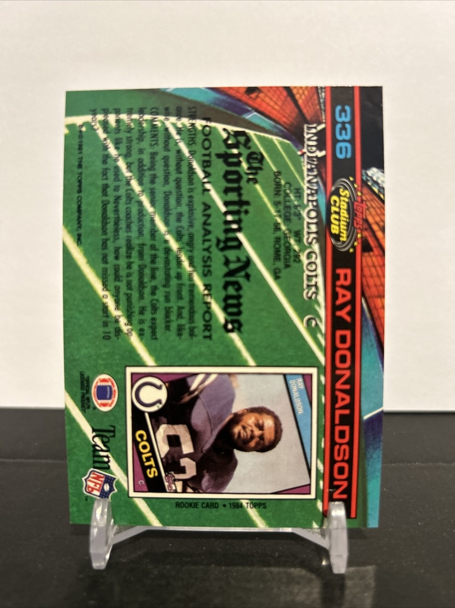 1991 Stadium Club Football Ray Donaldson Indianapolis Colts #336