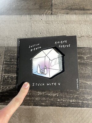 Justin Bieber Ariana Grande signed SWU Stuck With You Black Cd | eBay