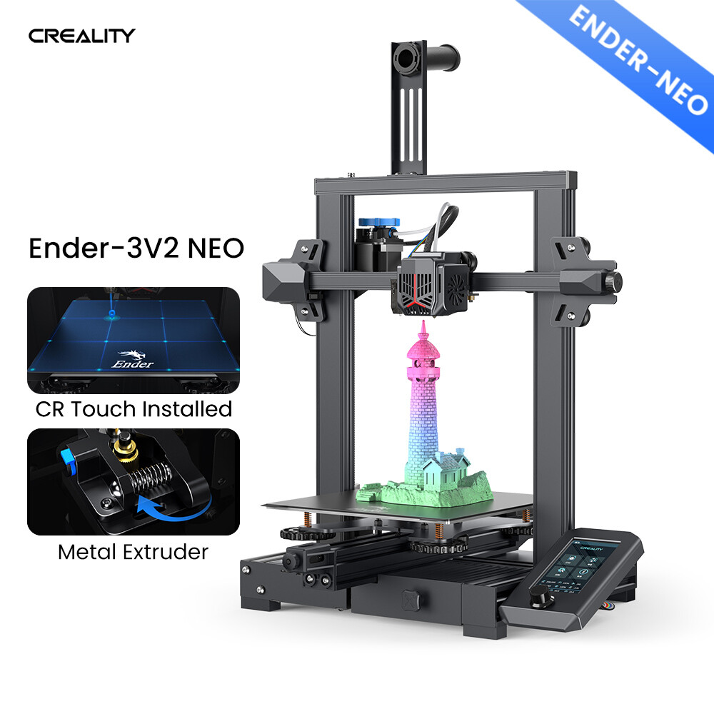 Used Creality Ender 3 V2 Neo 3D Printer w/ CR Touch Auto Leveling