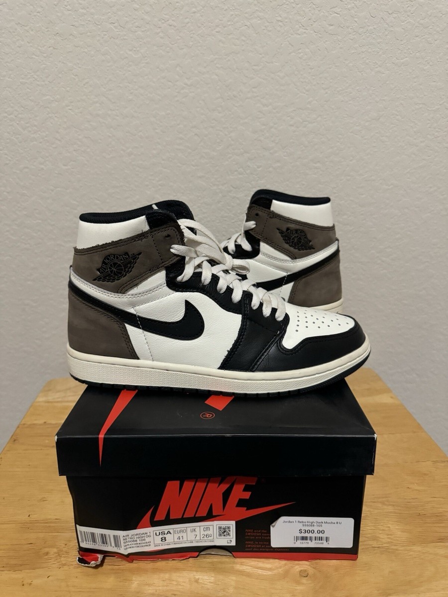 Size 8 - Jordan 1 Retro OG High Dark Mocha L IKE NEW 194498335093