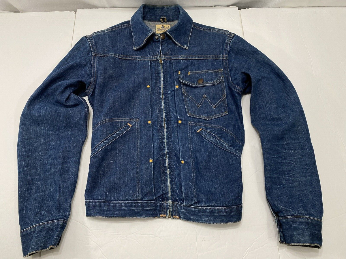Vintage 60s Blue Bell Wrangler 11MJZ Denim Jacket Size 34 Selvedge