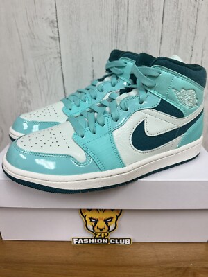 Air Jordan 1 Mid Chenille Bleached Turquoise DZ3745-300 Women Size