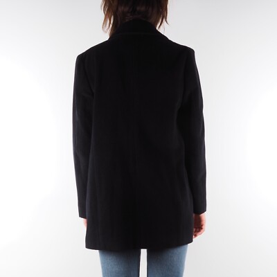 Jil Sander Vintage Women's Black Wool Angora Open Coat Jacket size
