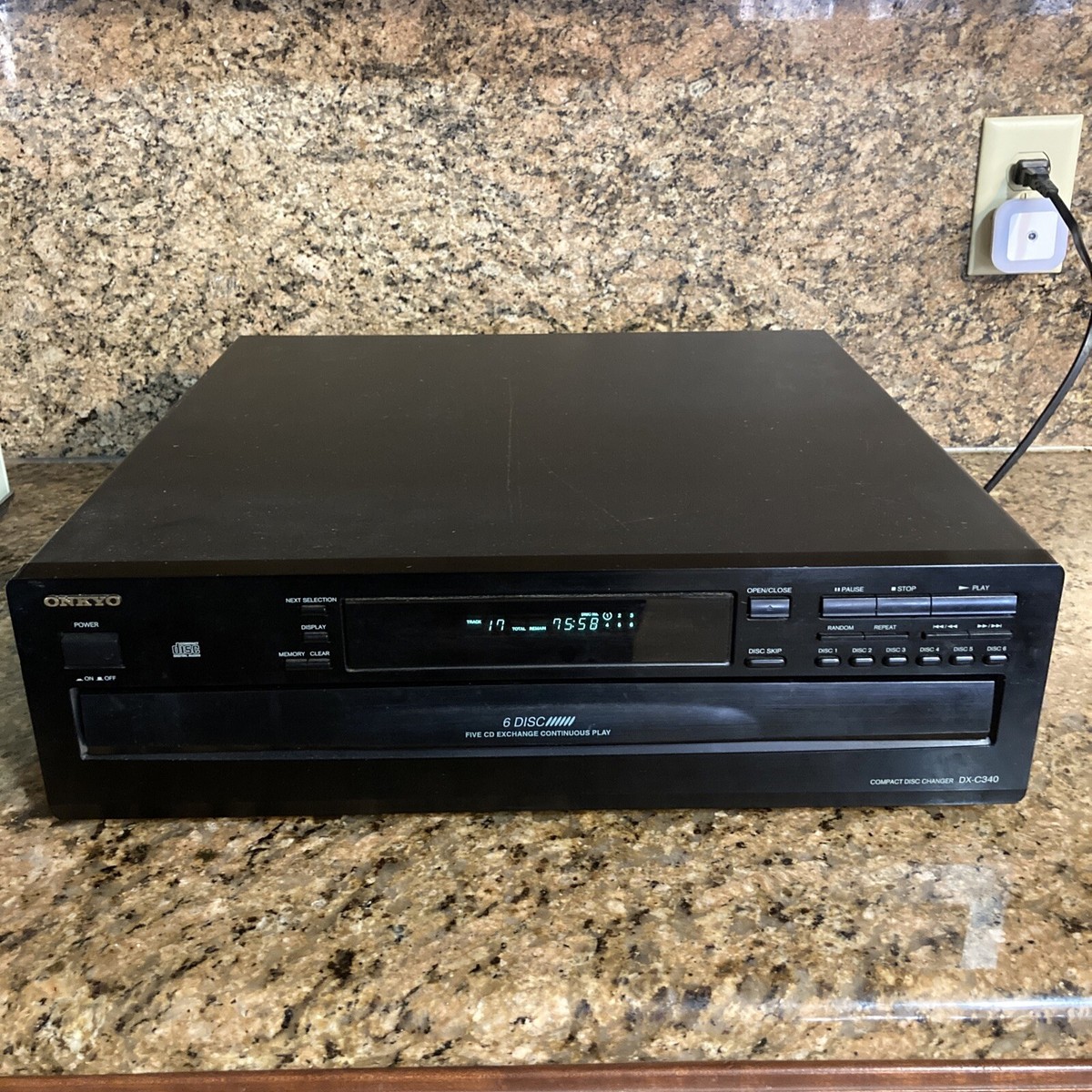Onkyo DX-C340 6 Disc CD Player Carousel Changer (No Remote