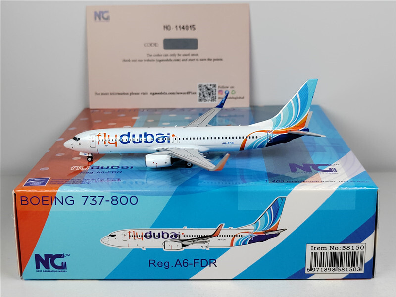 NG Models FOR Dubai Airlines FlyDubai FOR BOEING B737-800 A6-FDR 1