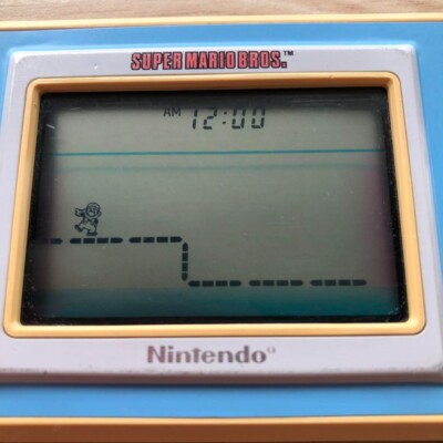 NINTENDO Game & Watch Super Mario Bros. Blue Handheld YM-105 1988