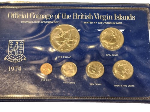 1974 British Virgin Islands UK Elizabeth II PELICAN Proof 50 Cent