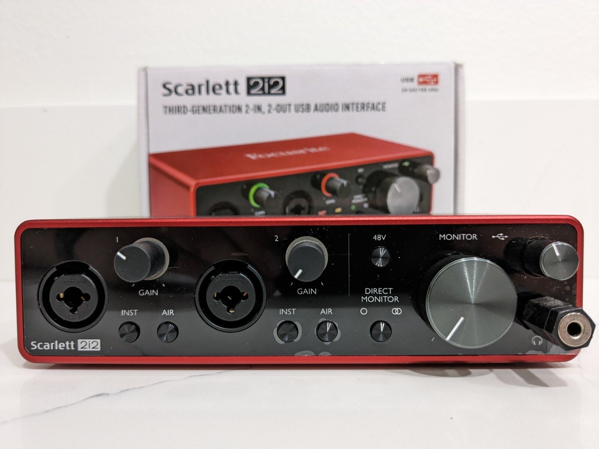 Focusrite Scarlett 2i2 3rd Gen USB Audio Recording Interface Red