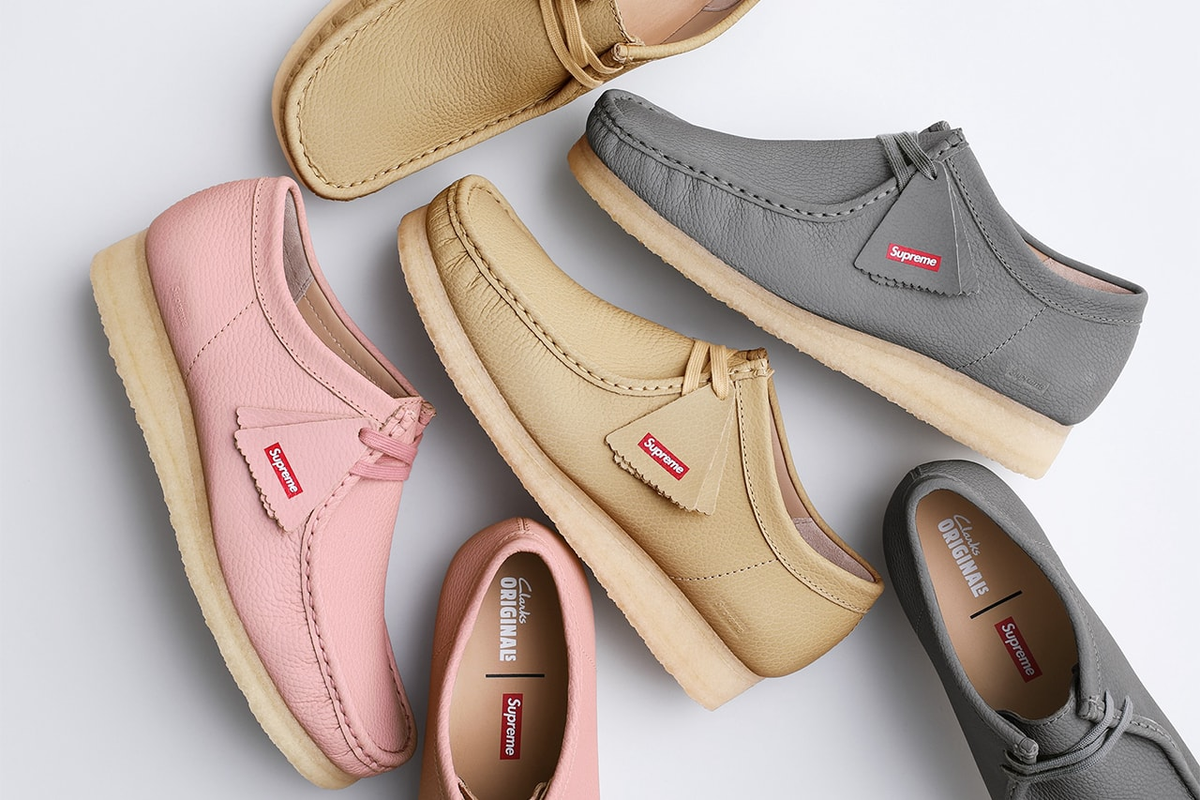 Supreme × Clarks Reflective Wallabee Pink 25SS Week 17 UK 4-13 | eBay