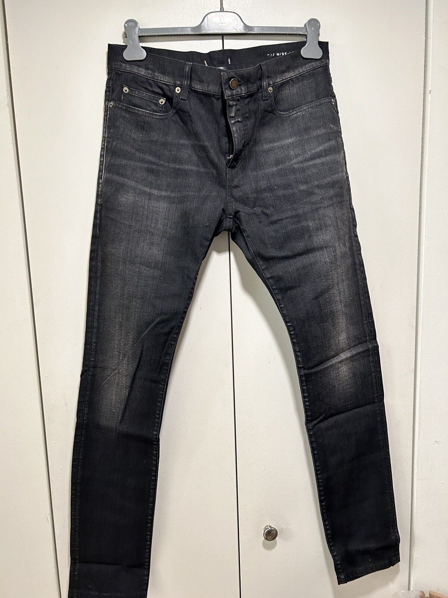 Saint laurent SLP Faded Black D02 Whisker Denim Hedi Slimane size