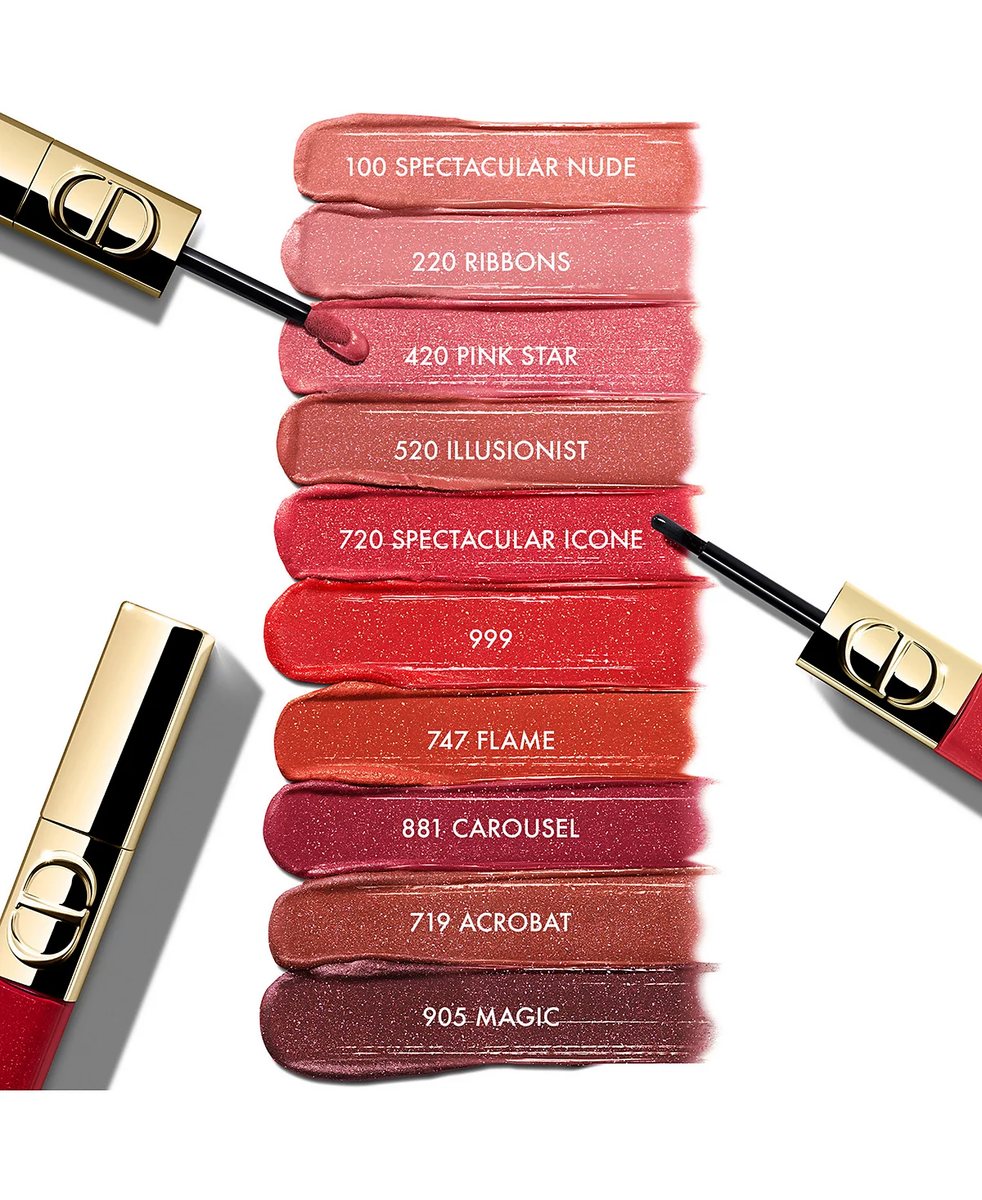 DIOR Rouge Forever Liquid Sequin Duo Lipstick #420 Pink Star
