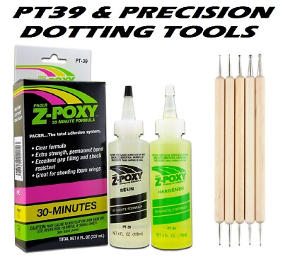 Pacer Zap PT39 Z-POXY 30 Minute Epoxy Resin 8oz Pack & 5 Precision