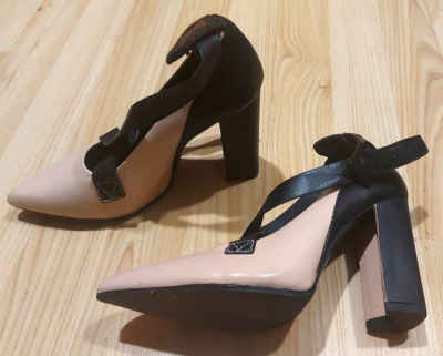 LOUIS VUITTON size 36 Pumps brown slingback pointed toe LV women