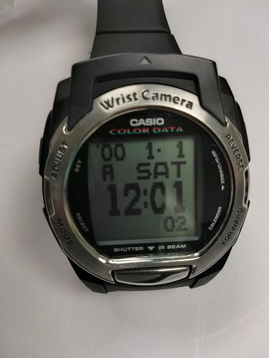 Casio Color Wrist Camera Watch Silicone Band w/Infrared Receiver