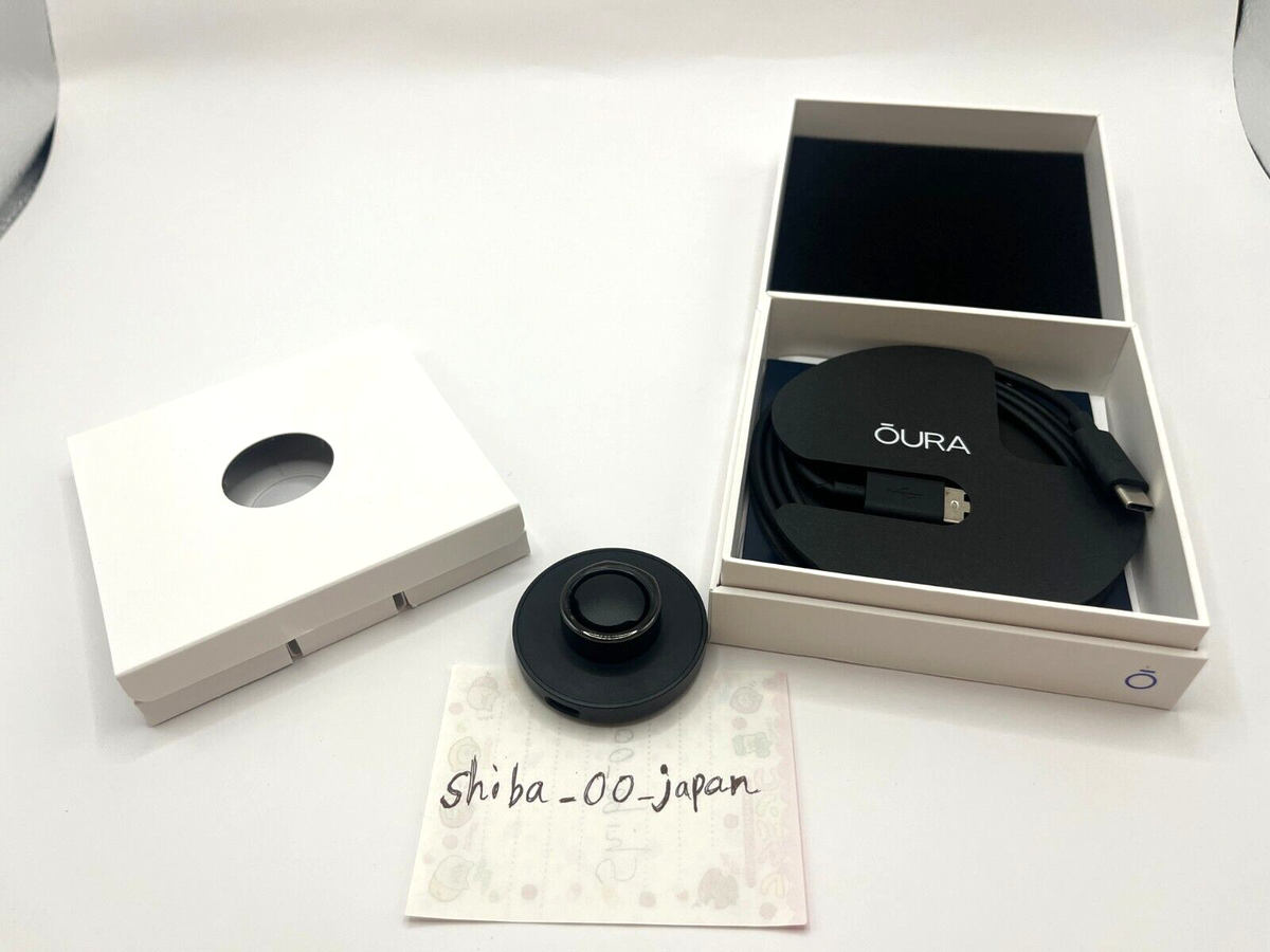 Oura Ring Heritage Gen 3 Black Size US9 Smart Ring with Charger