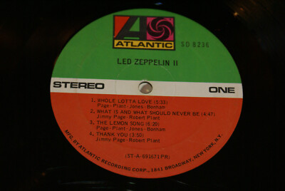 Led Zeppelin II 1969 Gate-fold Cover ST-A-69167 PR Lp Record Vg++/
