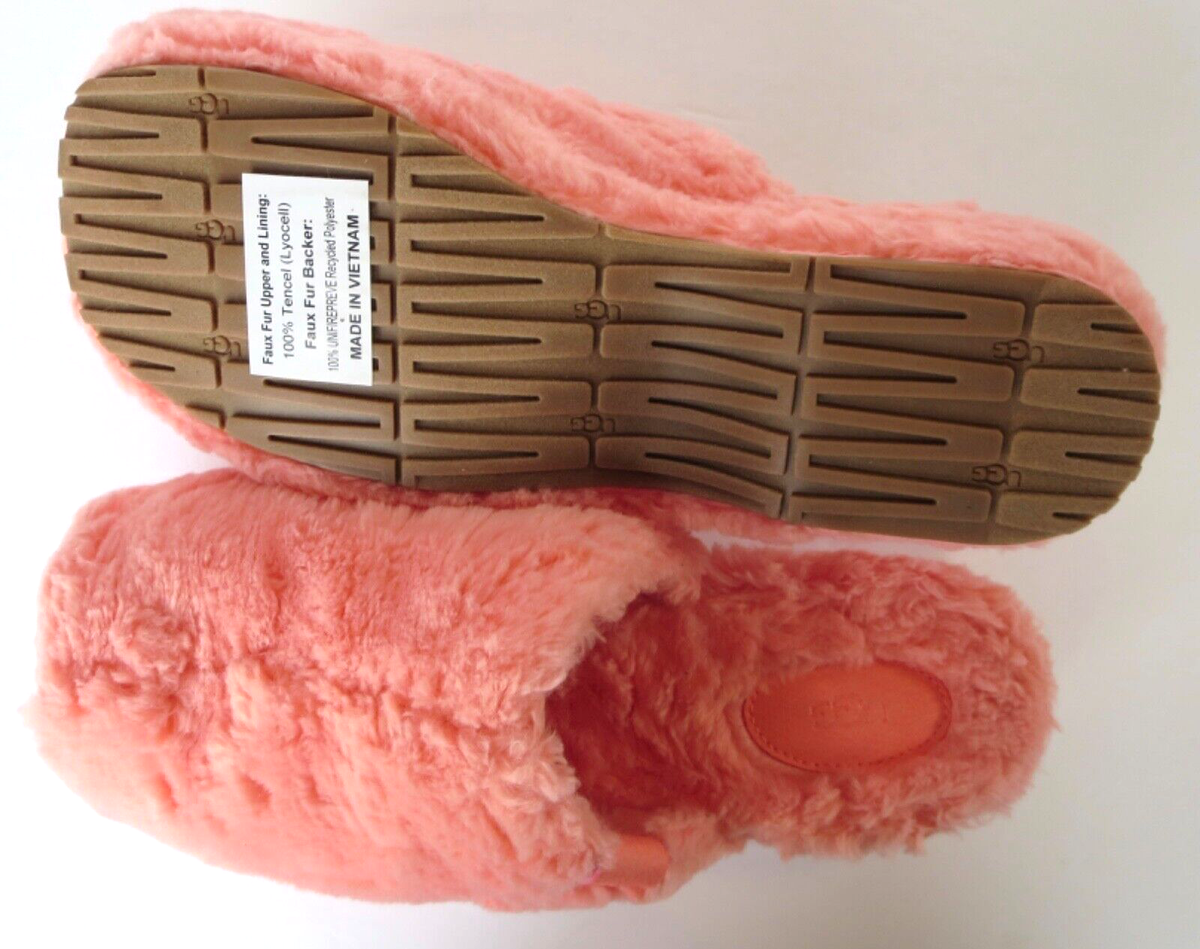 Ugg Fuzz Sugar Clogs (8) Slippers Shoes Womens NEW 1130950 Peach