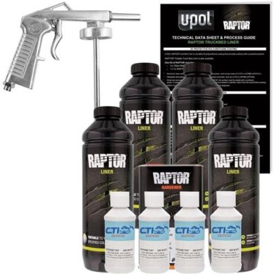 U-POL Raptor Galaxy Silver Urethane Spray-On Truck Bed Liner W