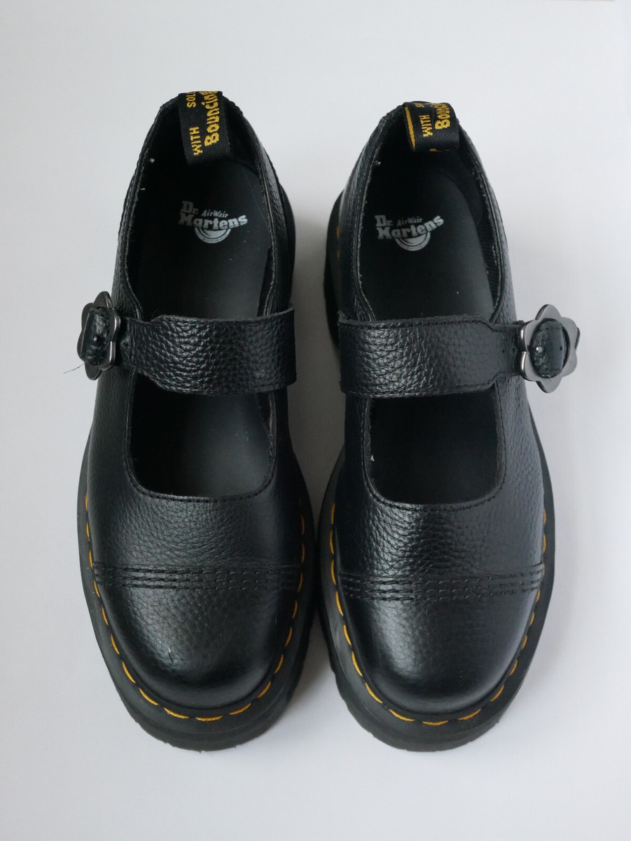 Dr. Martens Addina Flower Buckle Leather Platform Mary Janes | eBay
