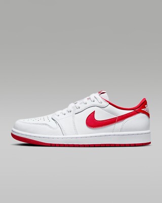2024 Nike Air Jordan 1 Retro Low OG Size 13 White Red CZ0790-161