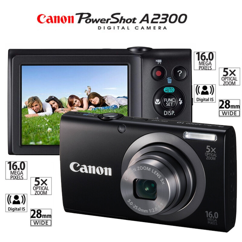 Canon Powershot A2300 Digital Camera 16.0 MP 5x Optical Zoom