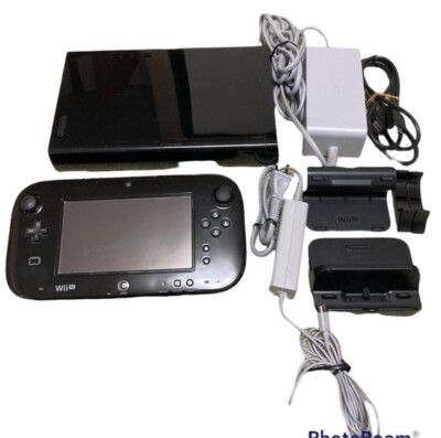 Nintendo Wii U Black Premium Set Console Box Kuro Black Home