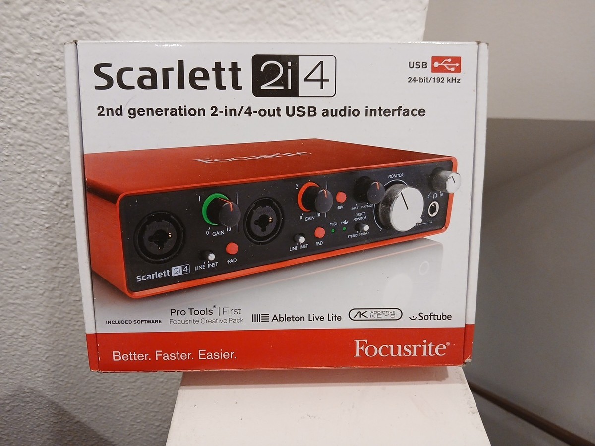 Focusrite AMS-SCARLETT-2I4-2ND-GEN USB 24 Bit Audio Interface for