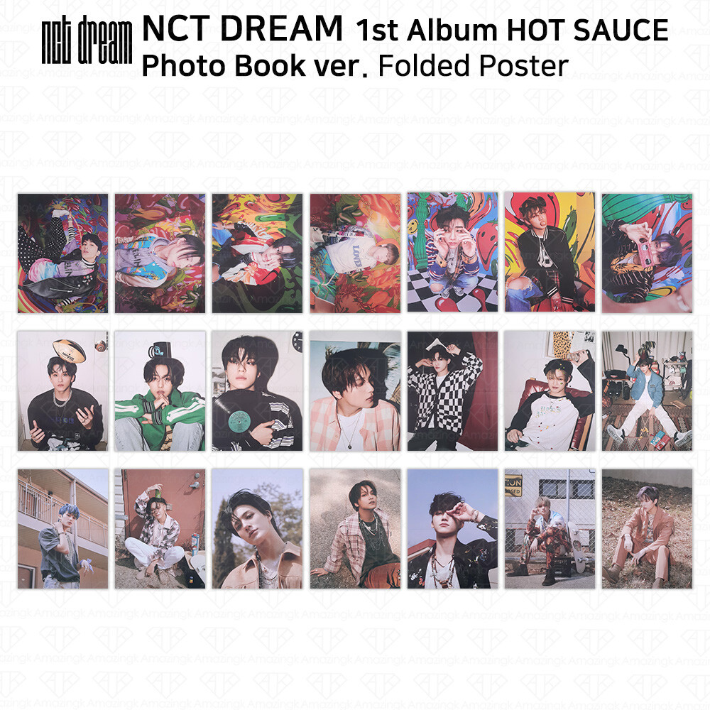 NCT DREAM 1st Album Hot Sauce Official Folded Poster Photo Book