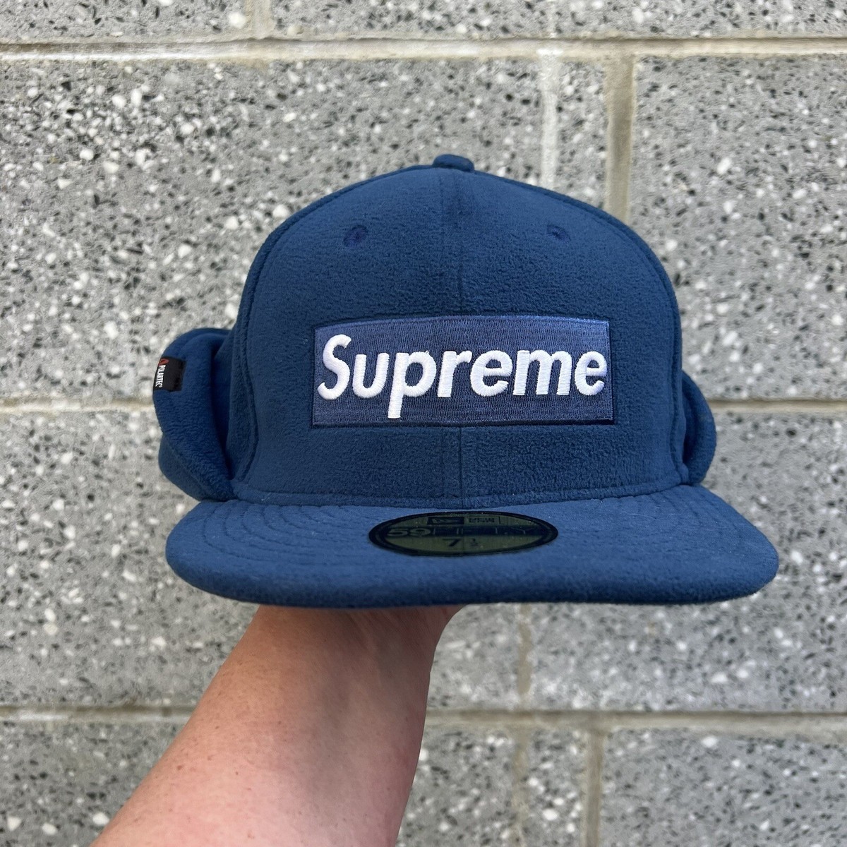 Supreme Box Logo World Famous New Era 59fifty Polartec Sz 7 1/2