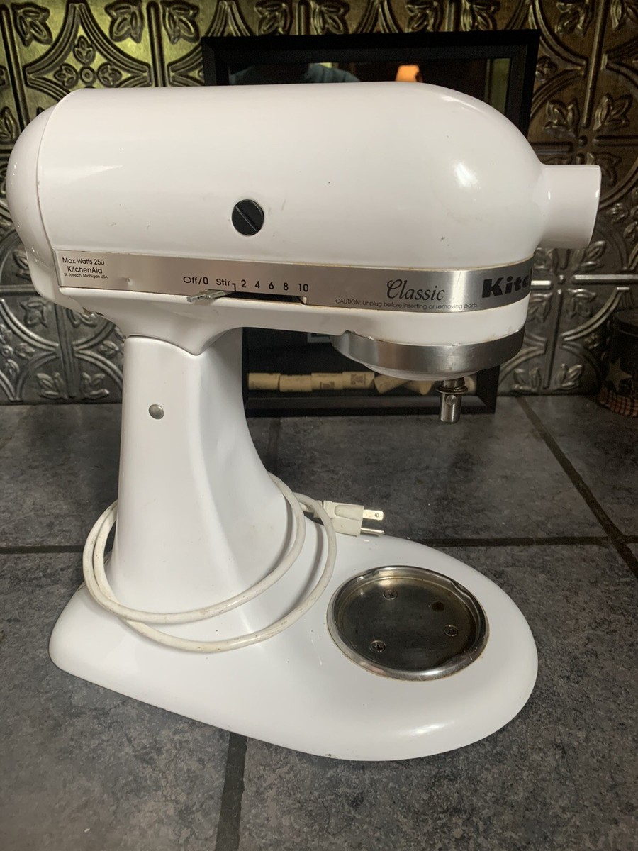 KITCHENAID CLASSIC STAND MIXER Model K45SSWH White | eBay