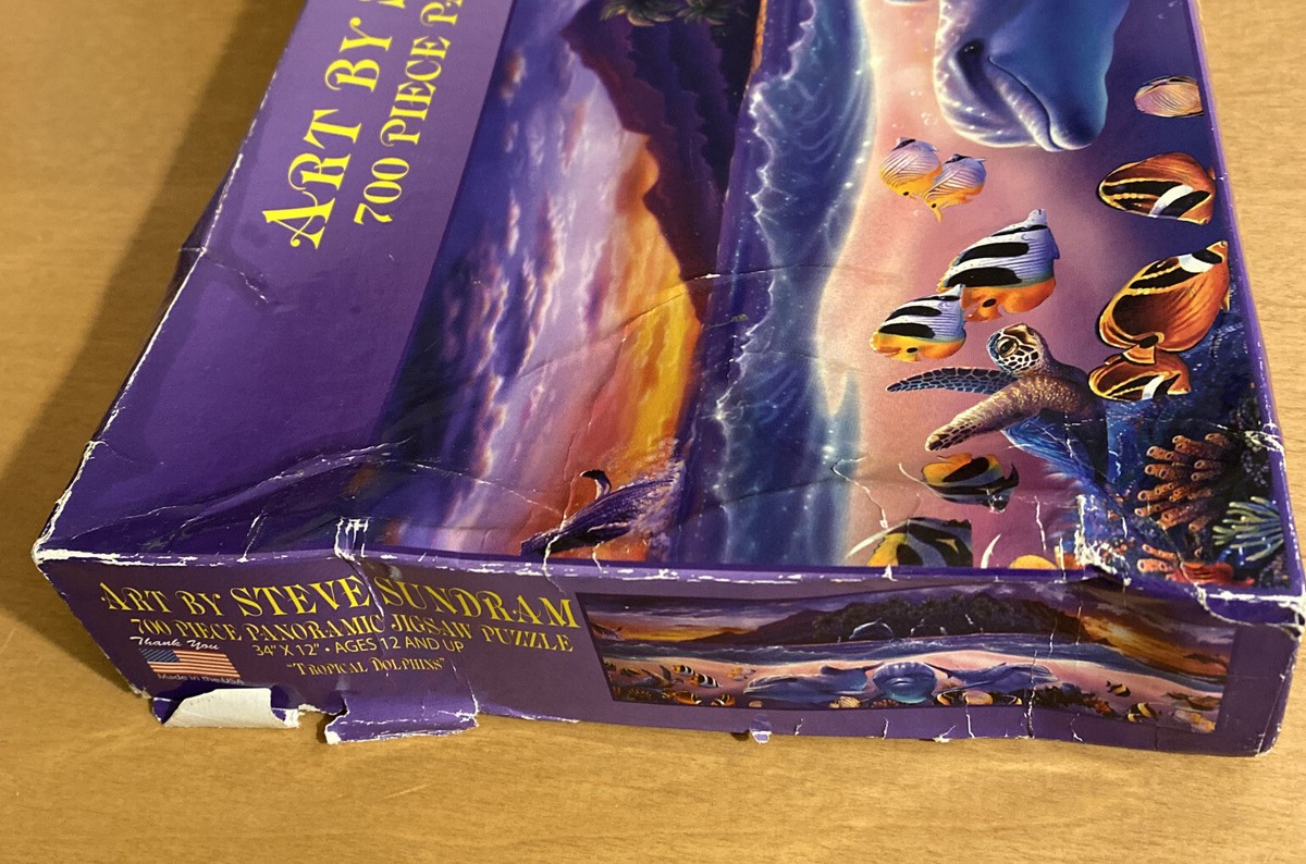 2008 Steve Sundram 700 Piece Panoramic Puzzle: “Tropical Dolphins