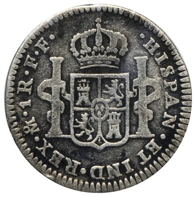 1782 FF Mexico 1 Real .903 SILVER Coin Colonial New Spain Charles