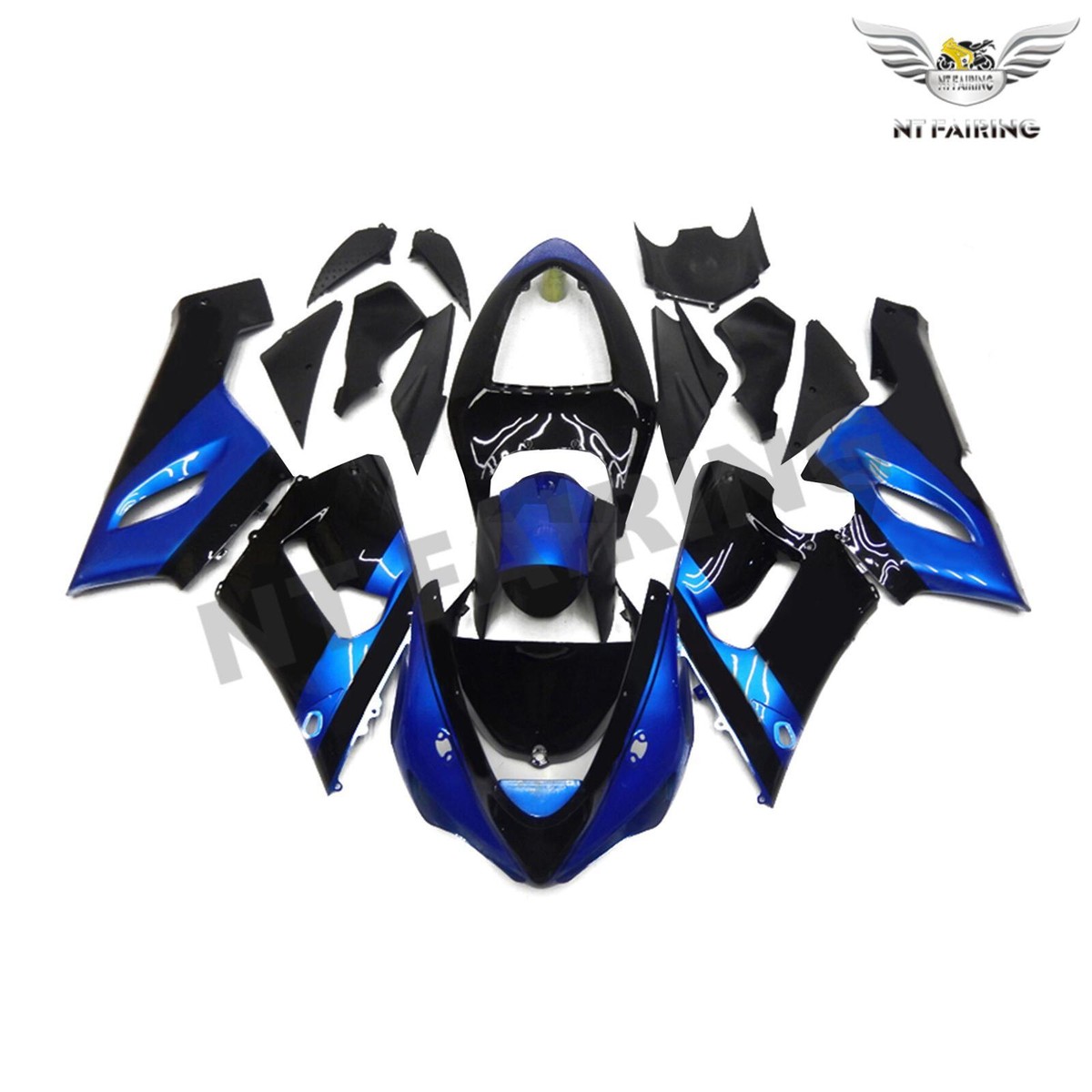MS Fairing Fit for Kawasaki Ninja ZX-6R 2005-2006 Black Blue