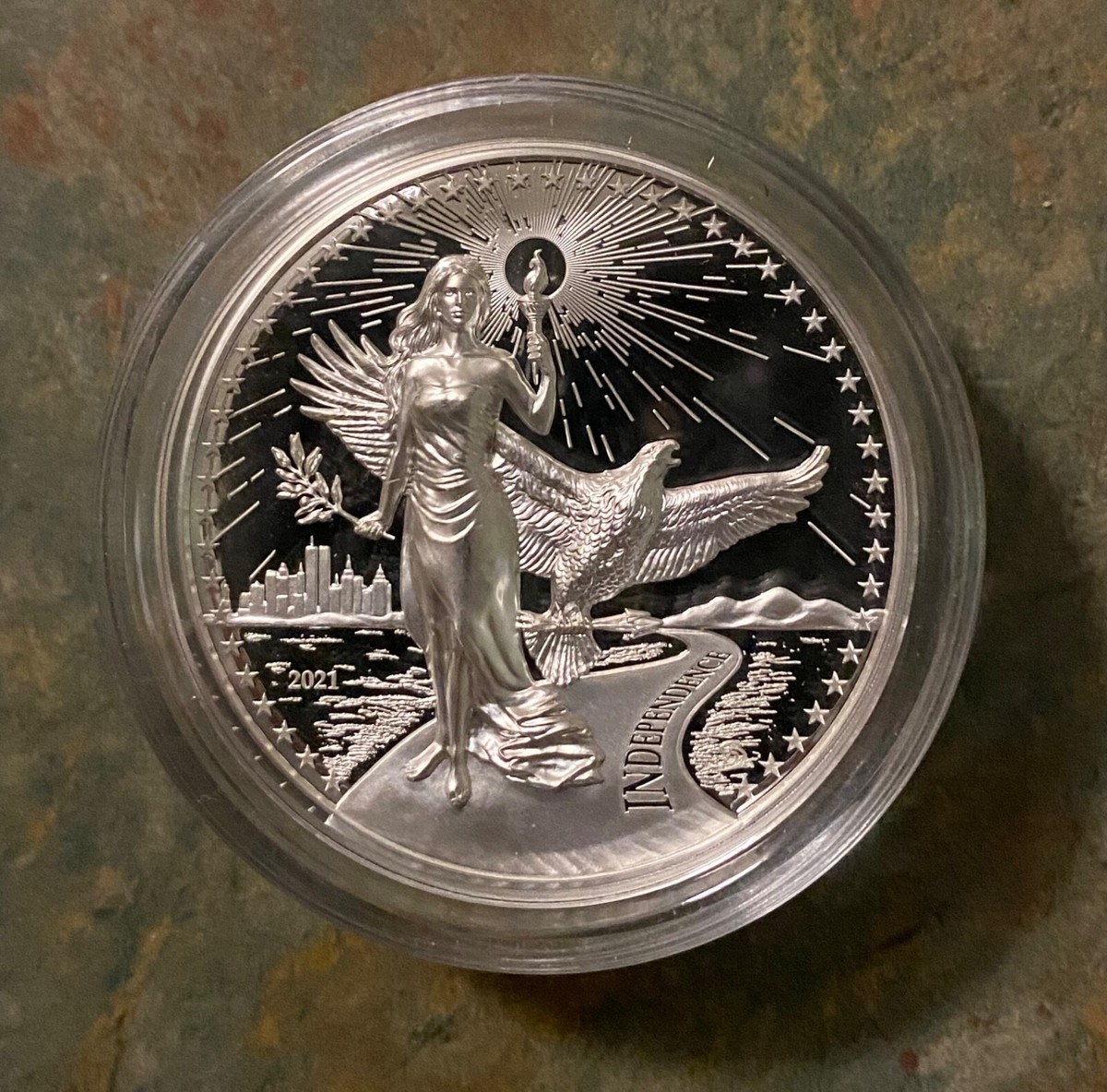 EXTREMELY RARE 2021 3 oz Proof American Virtues Independence