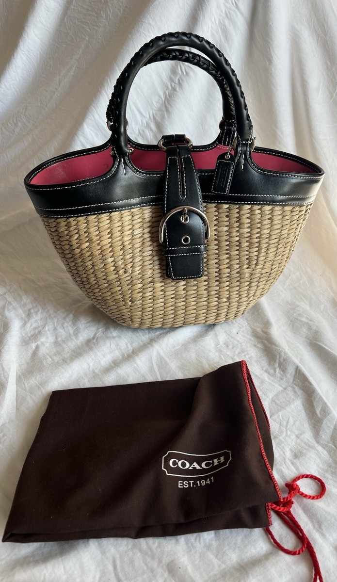 Coach 6271 Woven Basket Purse With Dust Cover | eBay