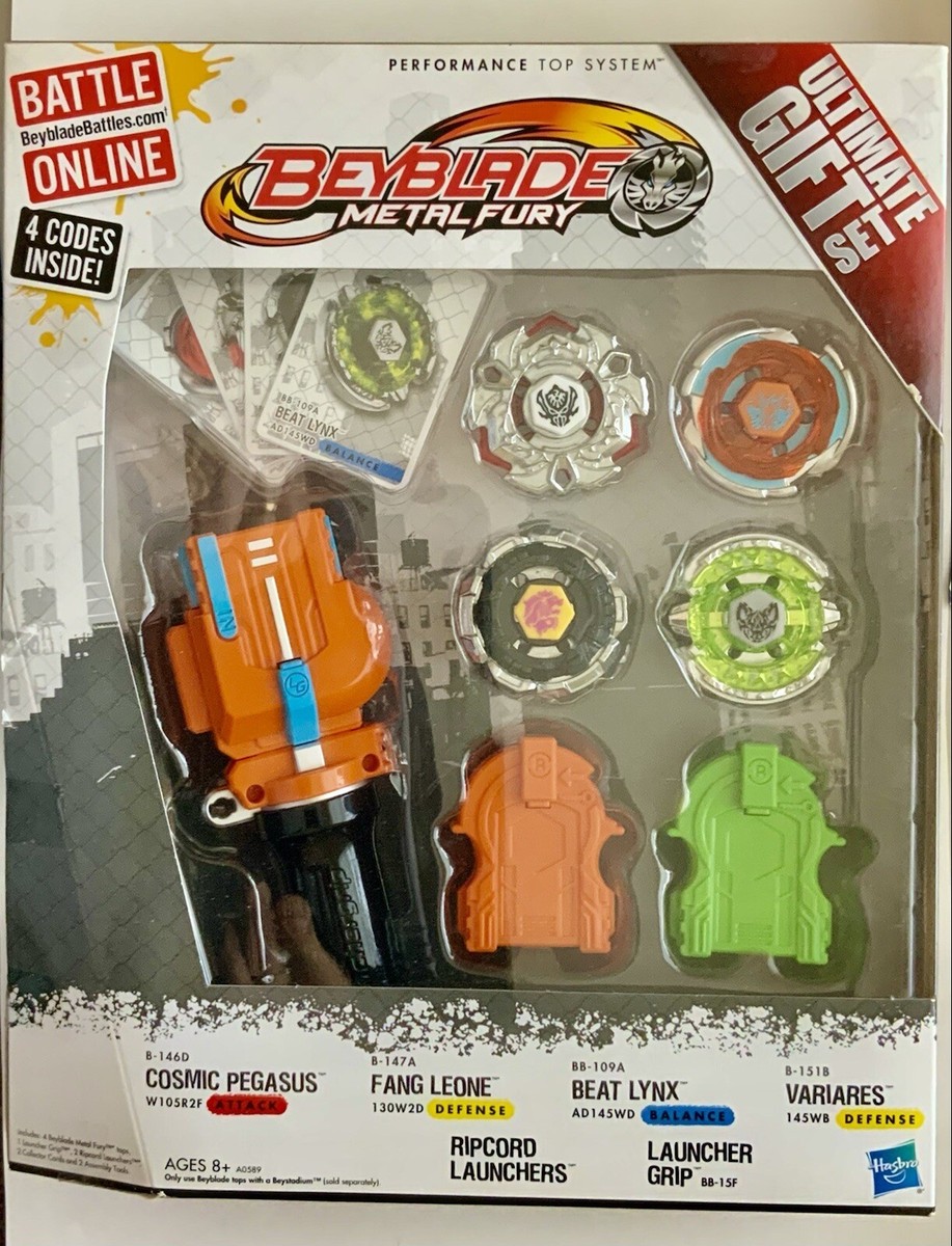 Hasbro Beyblade Metal Fury ULTIMATE GIFT SET Fang Leone, Beat Lynx
