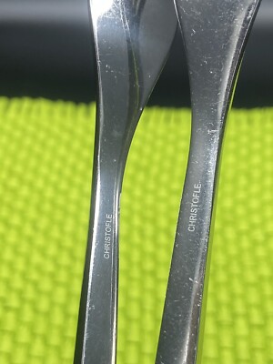 1st Class Christofle Stainless 2 Dinner forks - J Massaud for Air