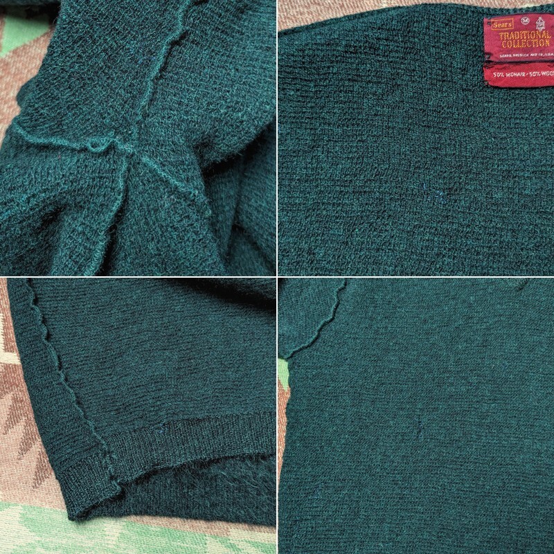 Sears Vintage 60s V-Neck Mohair Knit Sweater Size M Men | eBay