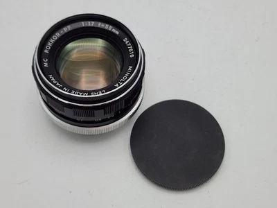 Minolta Rokkor PF 55mm Focal Camera Lenses f/1.7 Maximum Aperture