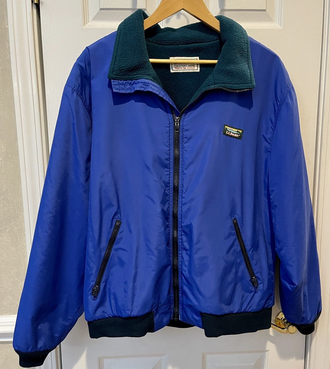 Vintage 90s LL Bean Warm Up Fleece Lined Jacket Outdoor Hiking