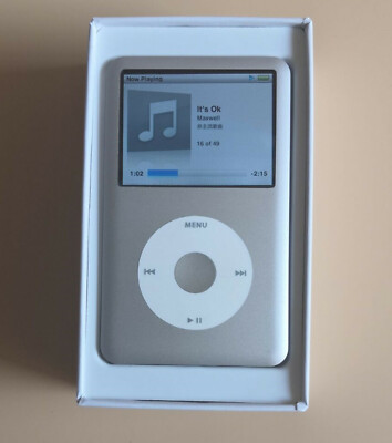 New Silver Apple IPod Classic 6th Generation 80GB Thin Player