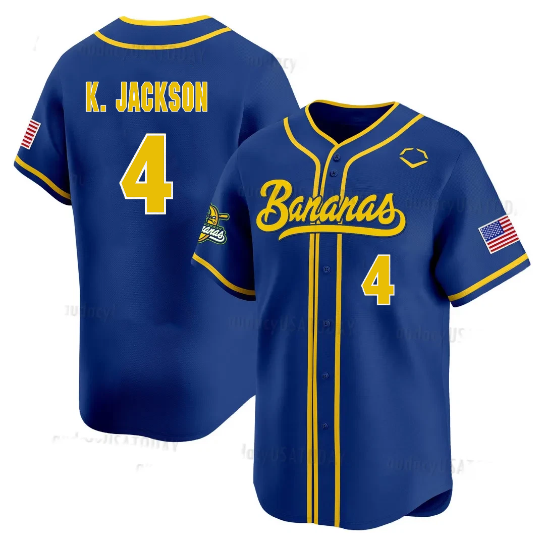 NEW Savannah Bananas KJ Jackson #4 Baseball Jersey Shirt All Size